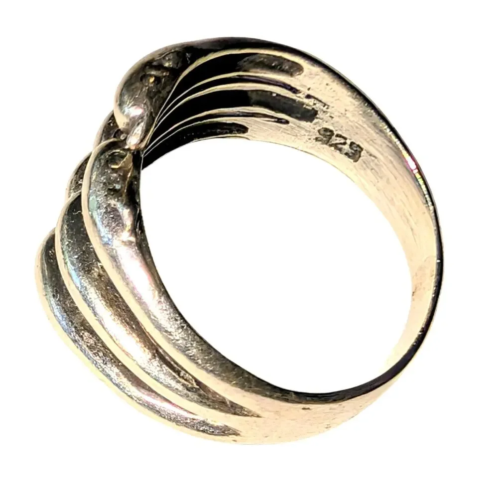 925 Sterling Silver Six Dolphin Ring Size 6.5